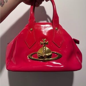 Vivienne Westwood Patent Leather Red Jasmine Bowling Bag